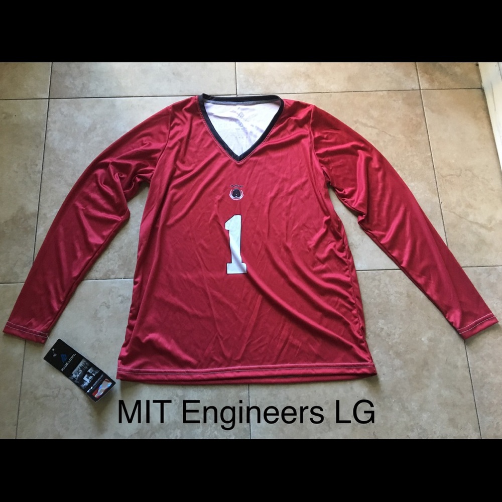 MIT Engineers long sleeve v neck tee LG